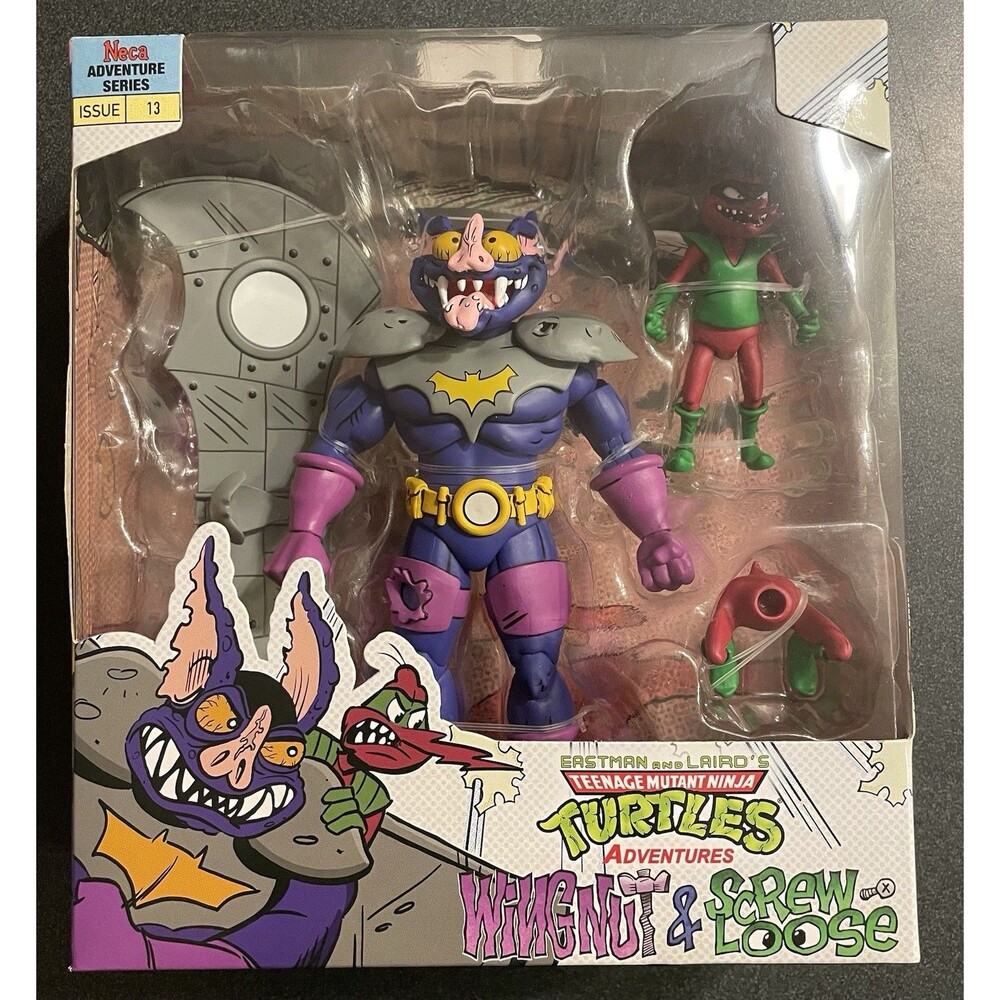 Wingnut and Screwloose Action Figure Set NECA TMNT Adventures Issue 13 (NEW)